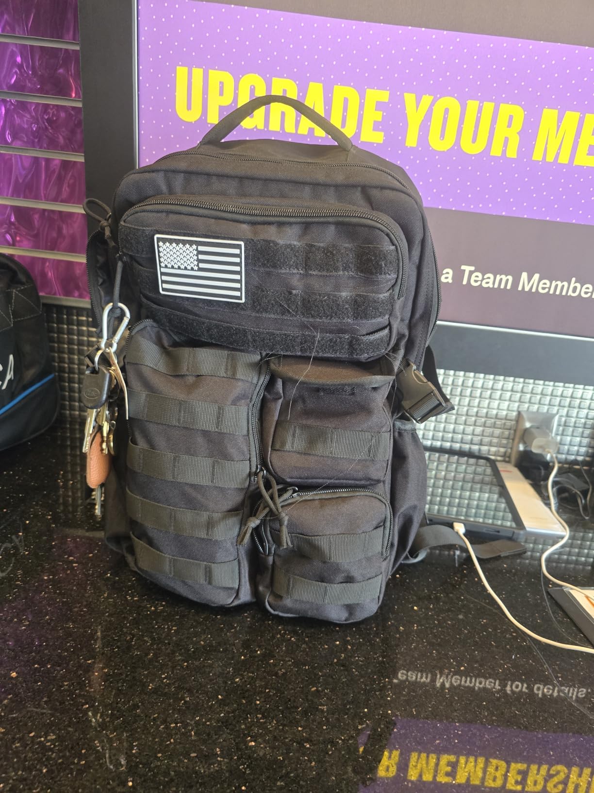 Wotony Tactical Backpack - Military waterproof backpack with multiple pockets and tactical gear for the outdoors (Black, 25L) customer photo 2