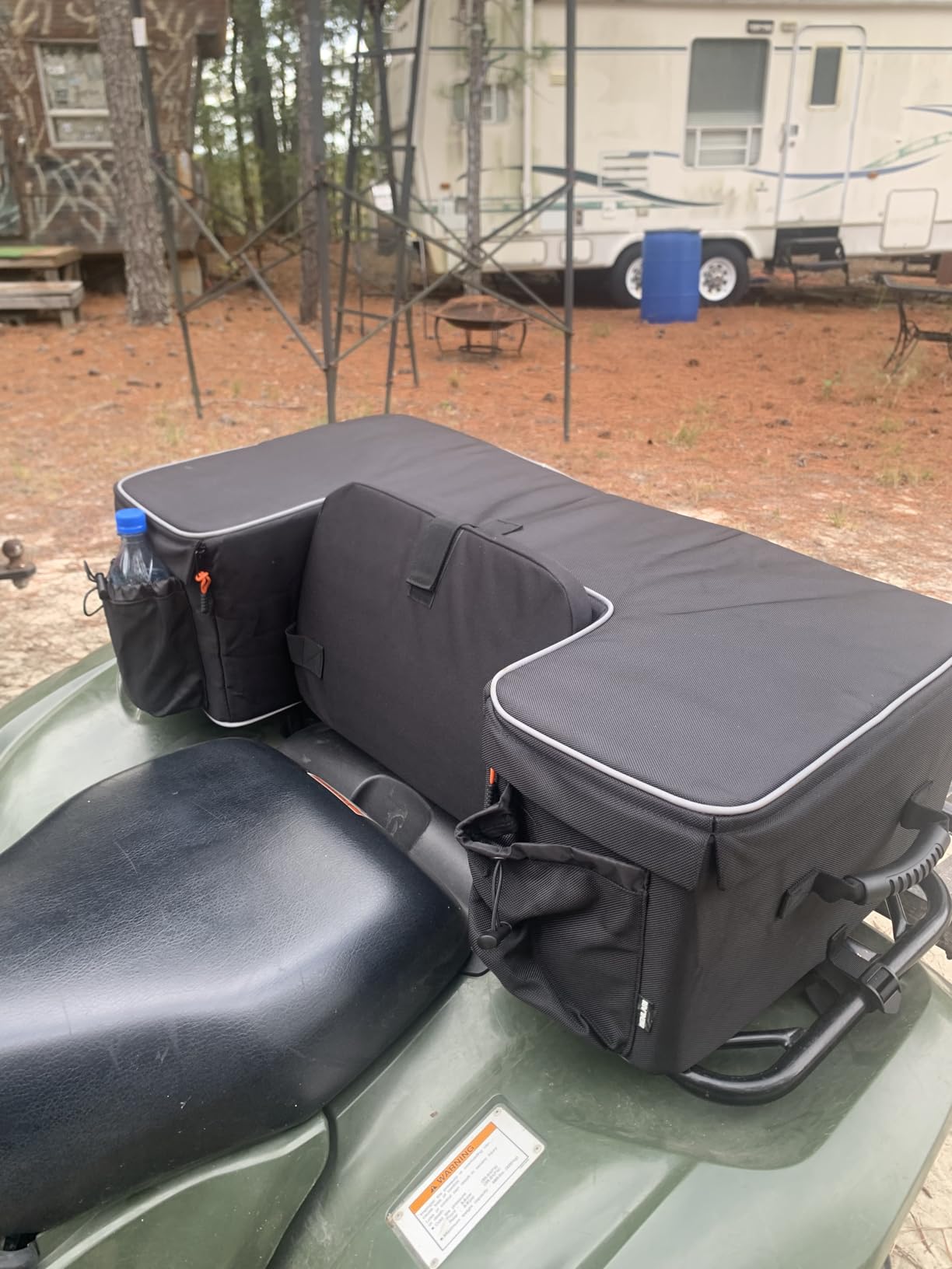 Benlari ATV Storage Bag 61L Waterproof 4 Wheeler Cargo Bag Widened Thickened Removable Cushion ATV Rear Seat Gear Bag for Passenger Compatible with Polaris Sportsman Scrambler FourTrax Outlander customer photo 1