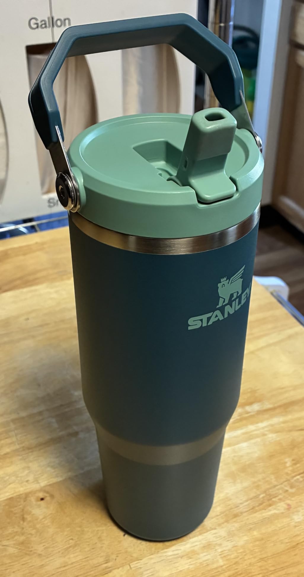 IceFlow 2.0 Flip Straw Tumbler with Handle 30 oz | Twist On Lid and Flip Up Straw | Leak Resistant Water Bottle | Insulated Stainless Steel | BPA-Free | Dried Pine customer photo 2