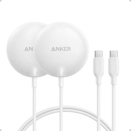 Anker Zolo Magnetic Wireless Charger, Qi2 Certified 15W MagSafe-Compatible Wireless Charging Pad, 2 Pack for iPhone 17/16/15 Series, AirPods customer photo 1