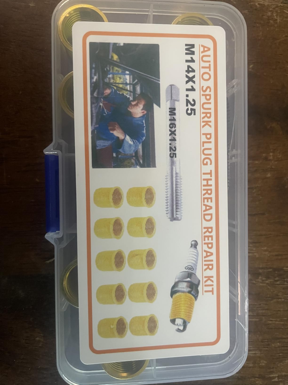 NINEFOX Spark Plug Thread Repair Kit M14x1.25, 11 PCS Insert and Tap Set, 10 Inserts + 1 Tap, for Cylinder Head Rethreading, Cars Trucks Generators customer photo 1