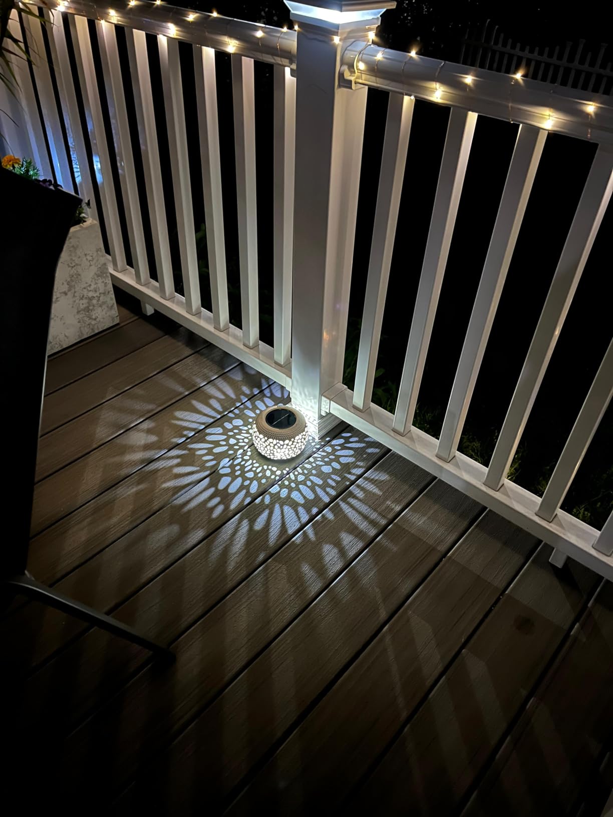 Solar Lanterns Outdoor Waterproof: 2 Pack Hollow Out Retro Metal Lantern Lights - Solar Lantern Decorative - Gardening Gifts for Women Mother's Day, Outside Garden Yard Patio & Indoor Tabletop Decor customer photo 2