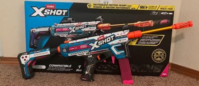 XSHOT Pro Motorized Piston Pump AEB with 40 Air Pocket Technology Half Darts by ZURU, Motorized Dart Blaster Outdoor Toy, Teens and Adults Aged 14+ customer photo 2