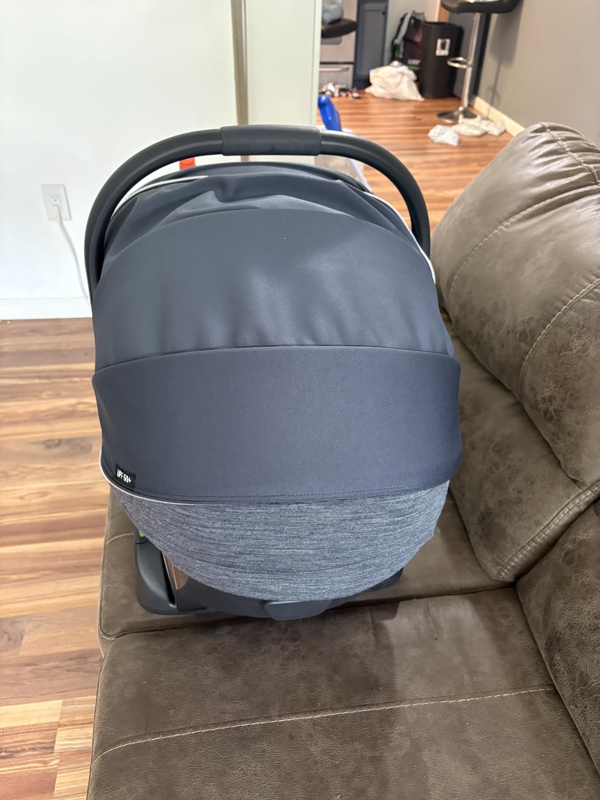 Chicco KeyFit Max Zip ClearTex Infant Car Seat and Base, Rear-Facing Seat for Infants 4-30 lbs., Infant Head and Body Support, Compatible with Chicco Strollers, Baby Travel Gear, Sierra/Beige customer photo 2