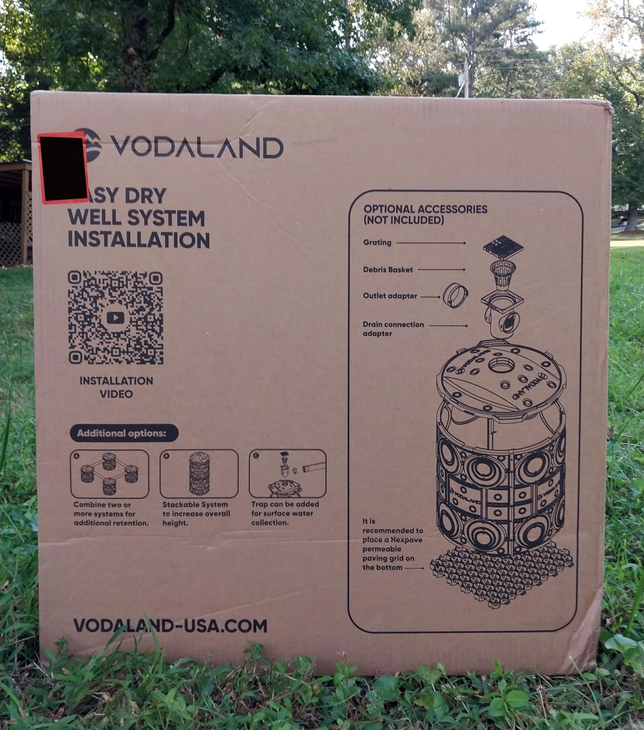 Vodaland Easy Stormwater Dry Well - Heavy-Duty Modular Drainage Solution with Reinforced Panels, Prevents Flooding & Promotes Groundwater Recharge, Rain Collection, Ideal for Yards & Commercial Use customer photo 1