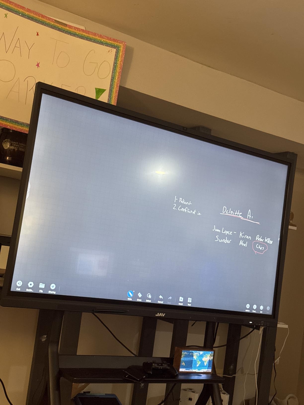 JAV Smart Board 4K UHD Interactive Whiteboard with EDLA Certification Built-in Android OS for Classroom Office Home Digital Display 8+128 GB for Hybrid Work (75 Inch) customer photo 1