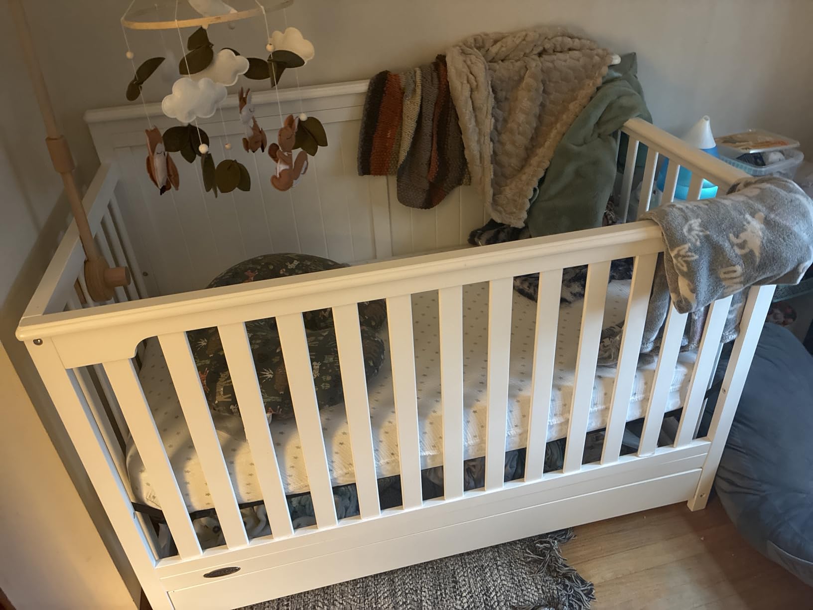 Graco Hadley 5-in-1 Convertible Crib with Drawer - GREENGUARD Gold Certified, Fits Standard Crib Mattress, Converts to Toddler Bed, Daybed and Full Bed, 4 Adjustable Mattress Heights (Driftwood) customer photo 2