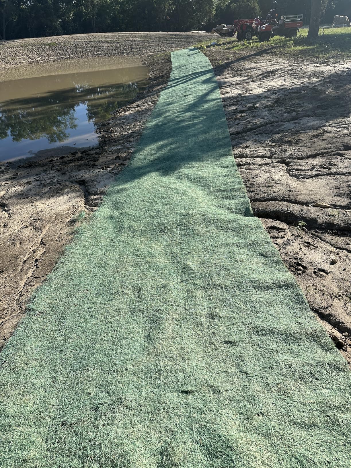Farm Plastic Supply - American Excelsior QuickGrass Pro - Green Erosion Control Blanket Landscape Roll, Erosion Control Blanket (8' x 112.5') customer photo 1