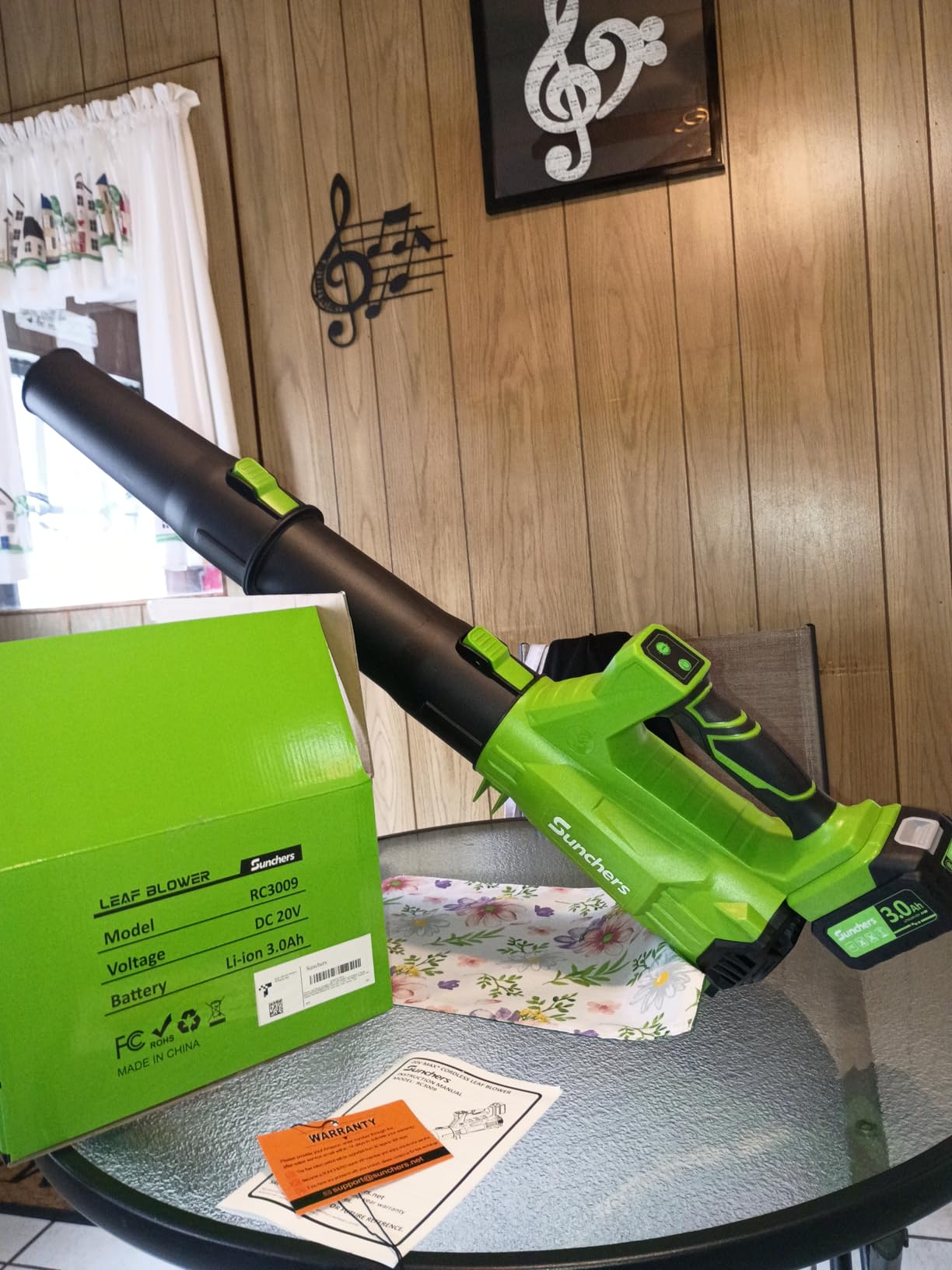 Electric Leaf Blower Cordless with 2x 3.0Ah Battery and Charger, 20V 650CFM 280MPH Handheld Blower customer photo 1