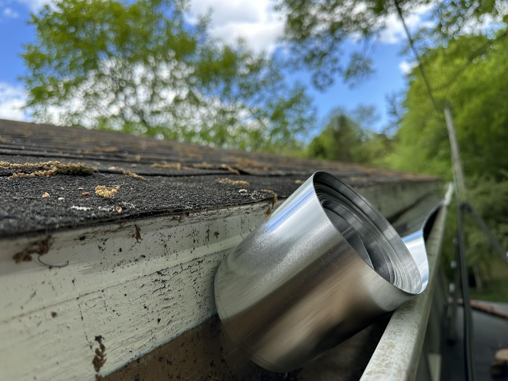Aluminum Flashing Roll Roof Flashing, 40 in x 50 ft Metal Roofing Flashing, 0.3 mm Thickness Aluminum Roof Panels for Sealing Windows Doors Siding Roofing Preventing Roofing Stains and Moss customer photo 2