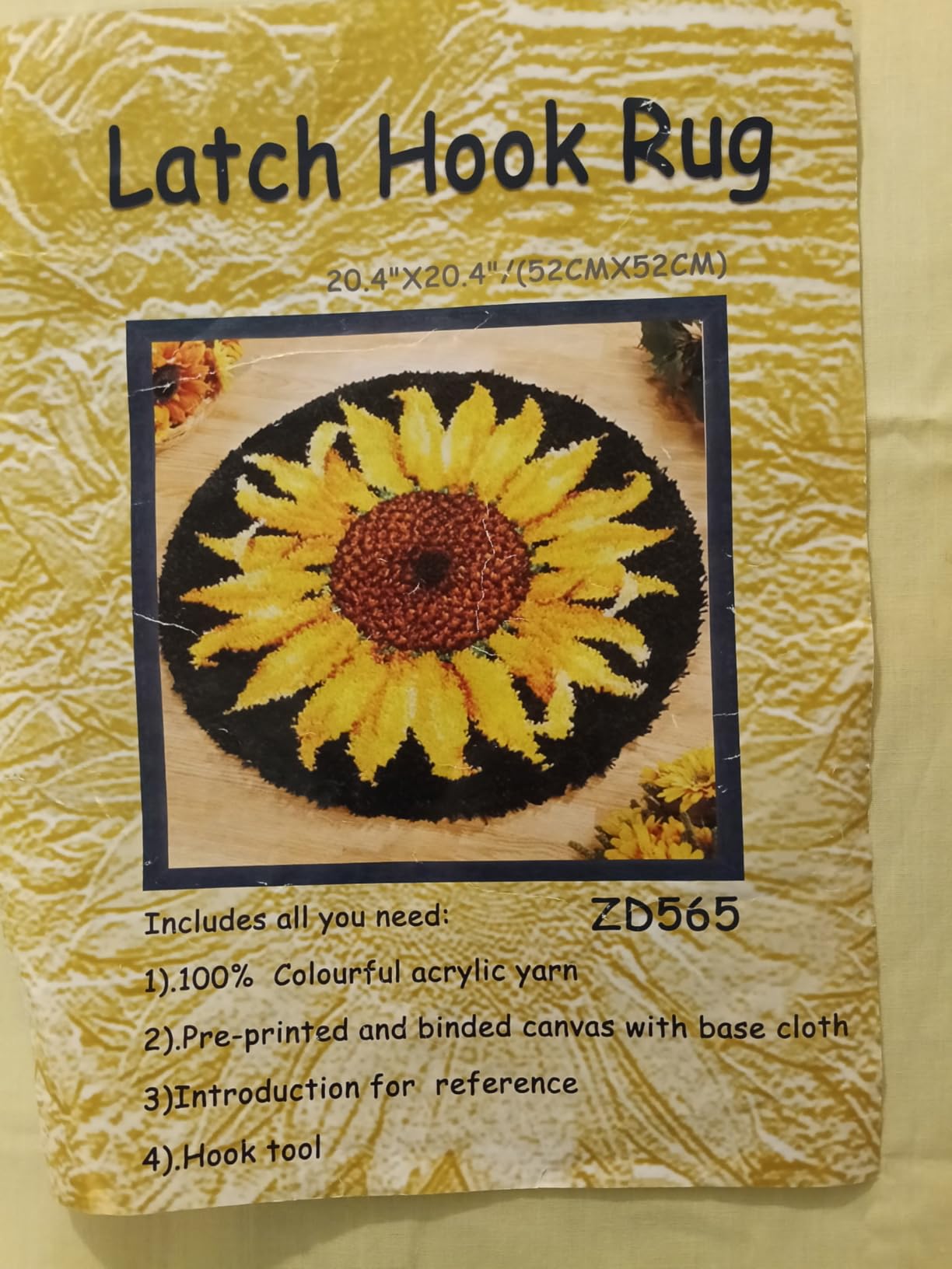 MIAOLLUN Hummingbird Flower Latch Hook Kits for Adults Beginner, DIY Bird Pre-Printed Canvas Rug Cushion Making Craft Embroidery Crochet Yarn Kit 52X38cm customer photo 1