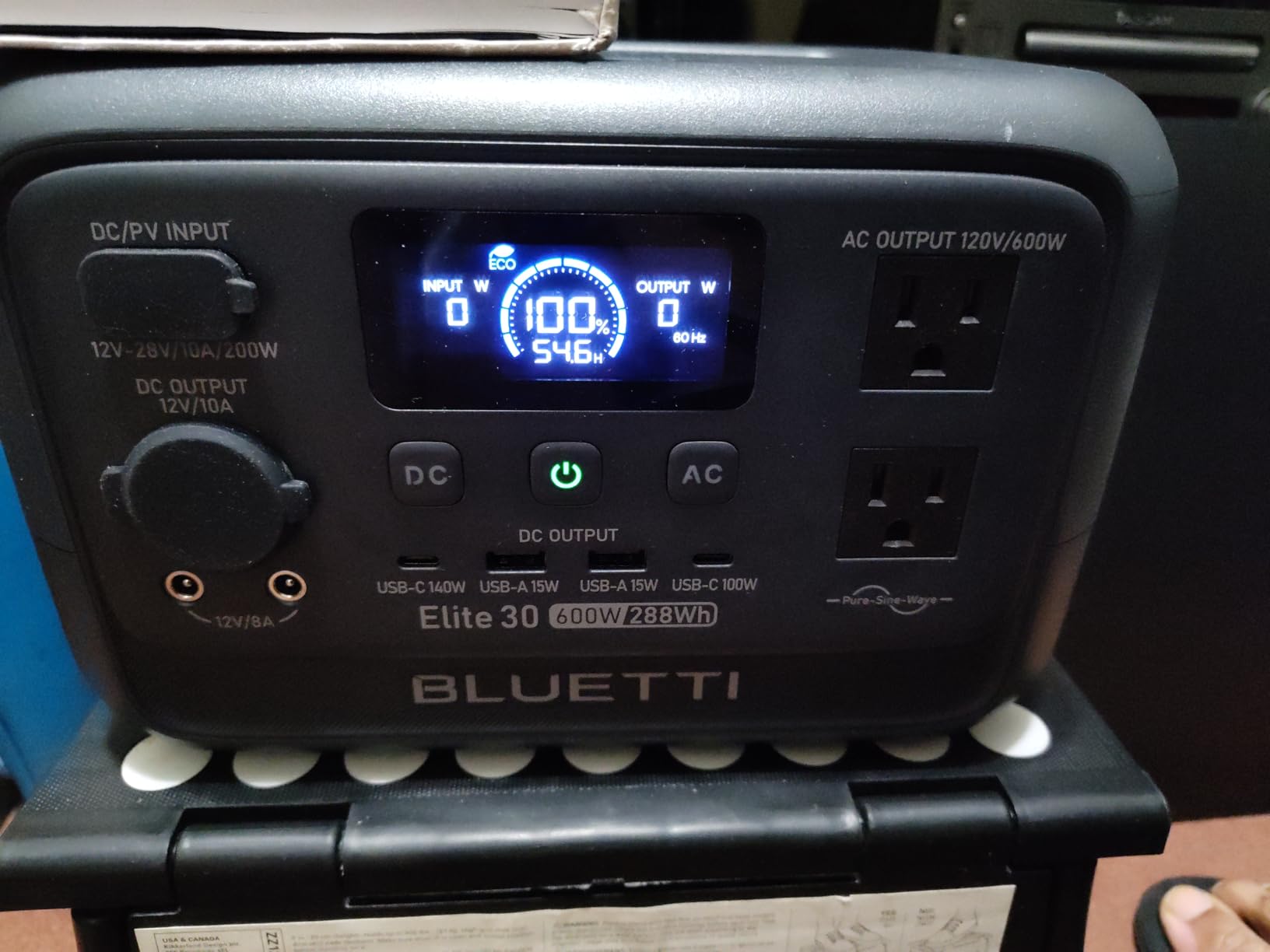 BLUETTI Elite 30 V2 Portable Power Station 600W (Power Lifting 1500W), 288Wh LiFePO4 Battery with 10ms UPS, Emergency Backup Power for Home Blackout customer photo 1