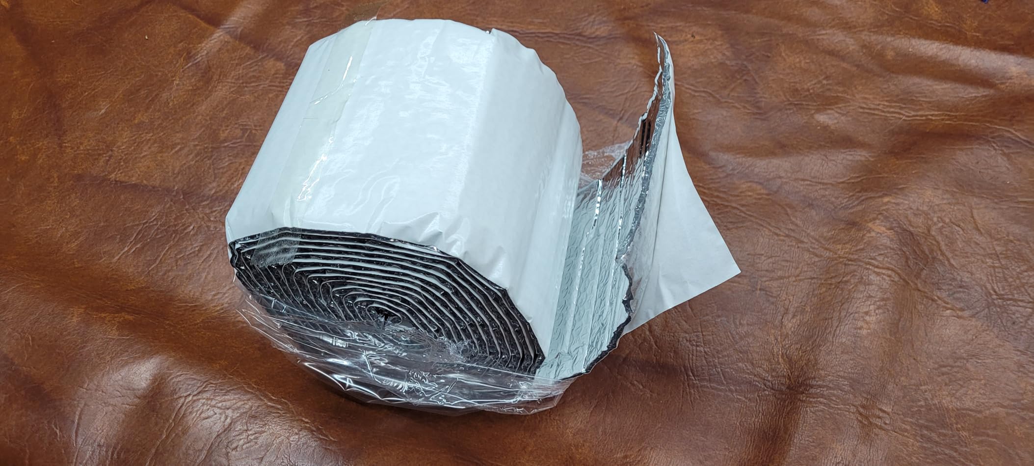 Double Bubble Reflective Foil Insulation Tape, Self-Adhesive Ac Pipe Insulation Wrap for AC Hose, HVAC Duct, Exhaust Hose, Bubble Wrap Insulation for Weatherproof Attics, Windows, Garages -6 inch customer photo 1