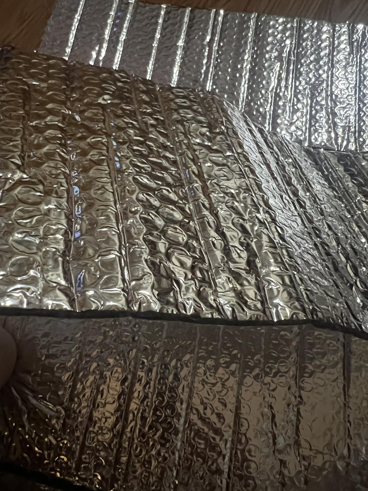 Double Bubble Reflective Foil Insulation Tape, Self-Adhesive Ac Pipe Insulation Wrap for AC Hose, HVAC Duct, Exhaust Hose, Bubble Wrap Insulation for Weatherproof Attics, Windows, Garages -6 inch customer photo 2