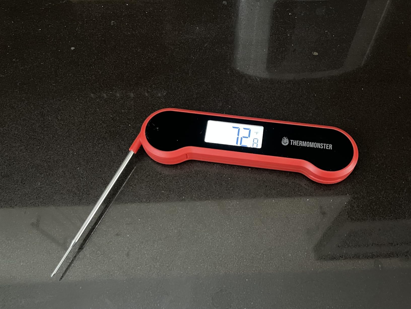 0.5 Sec Instant Read Meat Thermometer Digital with ±0.5℉ Precision, Food Thermometer for Cooking Kitchen Gadgets, Oven Grill Candy BBB Essentials Accessories, Gifts for Him Dad Men Birthday, Black customer photo 1