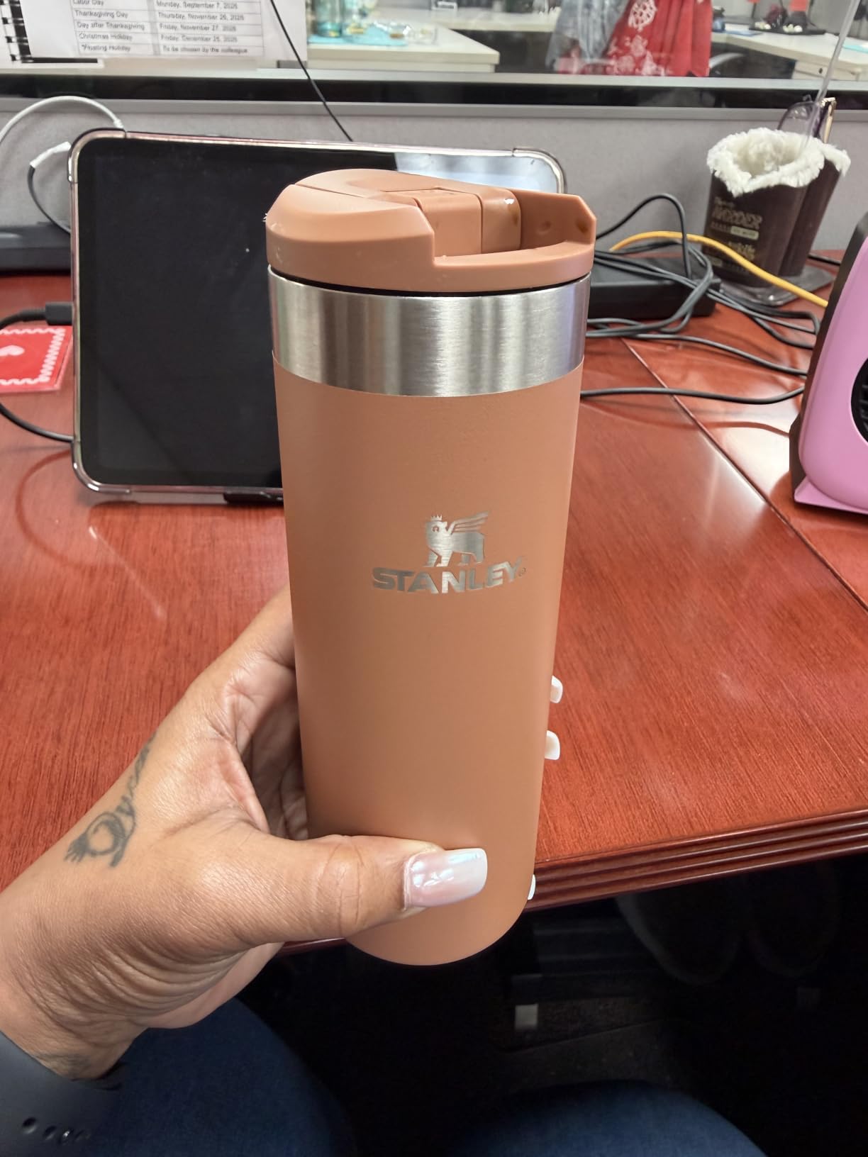 Stanley AeroLight Transit Bottle 16 oz | Locking Drink Through Lid | Leak Resistant Water Bottle or Coffee Travel Mug | Lightweight Insulated Stainless Steel | BPA-Free | Toast customer photo 2