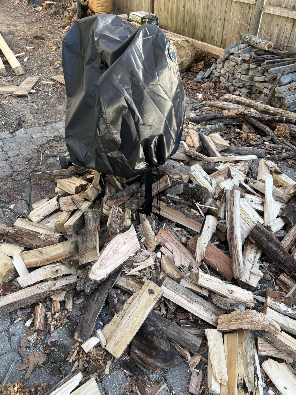 BILT HARD 6.5 Ton Electric Log Splitter with Stand - 15 Amp Motor Wood Splitter with Hydraulic Ram, Electric Firewood Splitting Machine customer photo 1