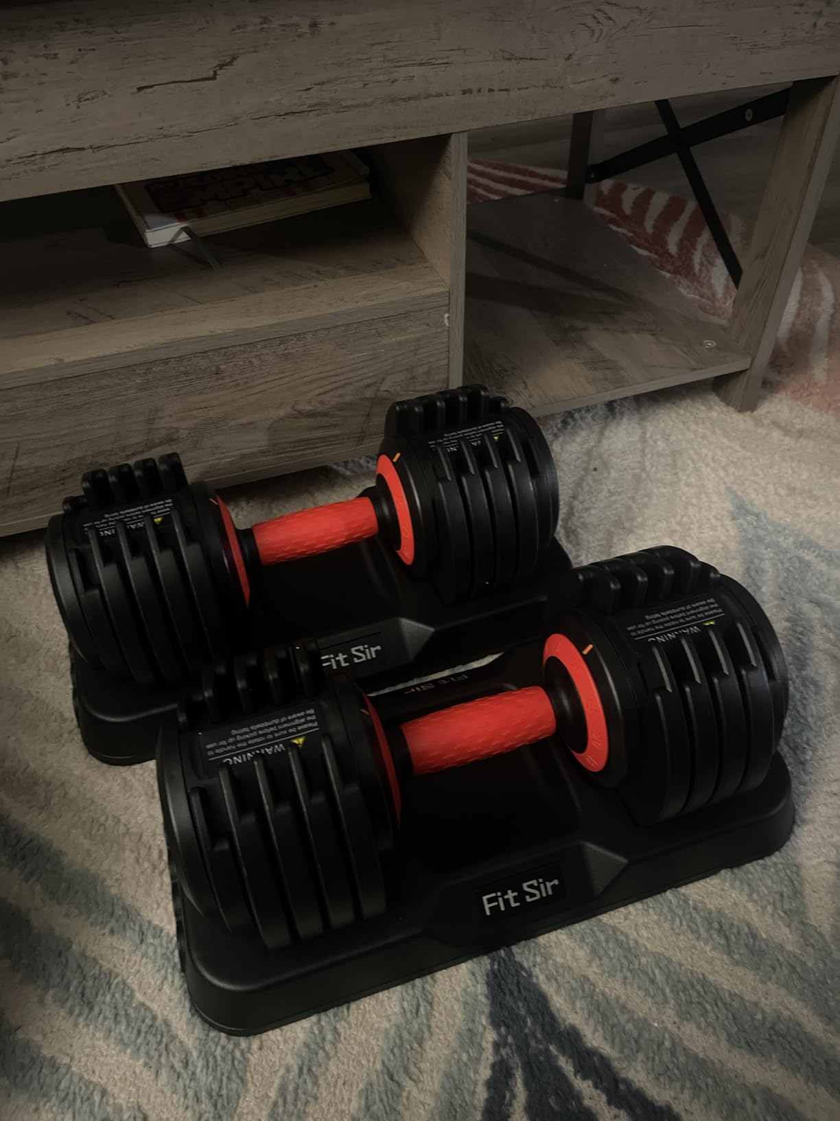 Adjustable Dumbbell Set, 10-in-1 25LB/55LB/90LB Adjustable Dumbbells with Safe Locking System, Enclosed Storage Tray customer photo 1
