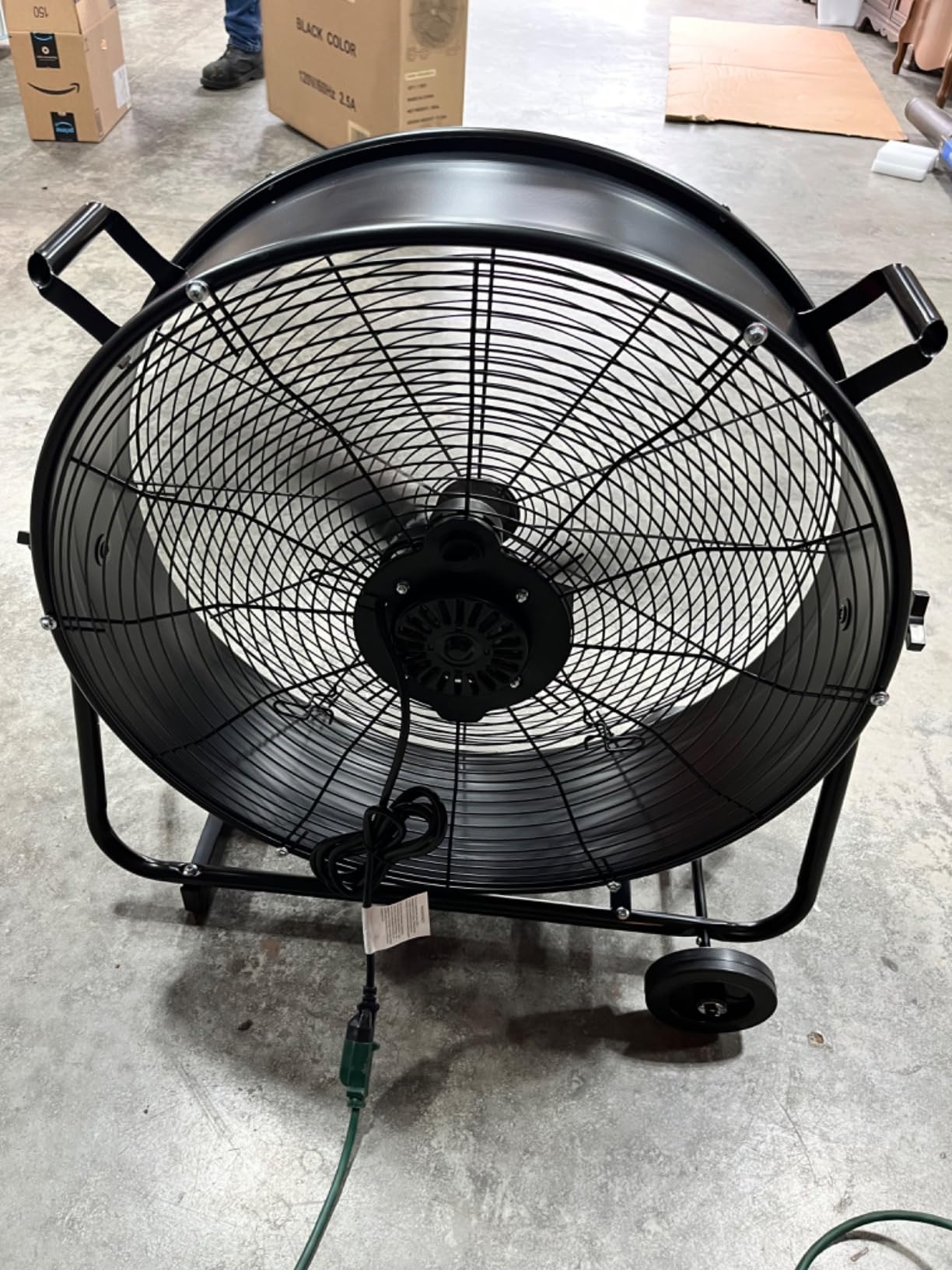 BILT HARD 30 inch High Velocity Drum Fan, 13000 CFM 2-Speed Heavy Duty Industrial Shop Fan for Garage, Warehouse, Workshop, Factory and Basement, UL Listed, Black customer photo 2