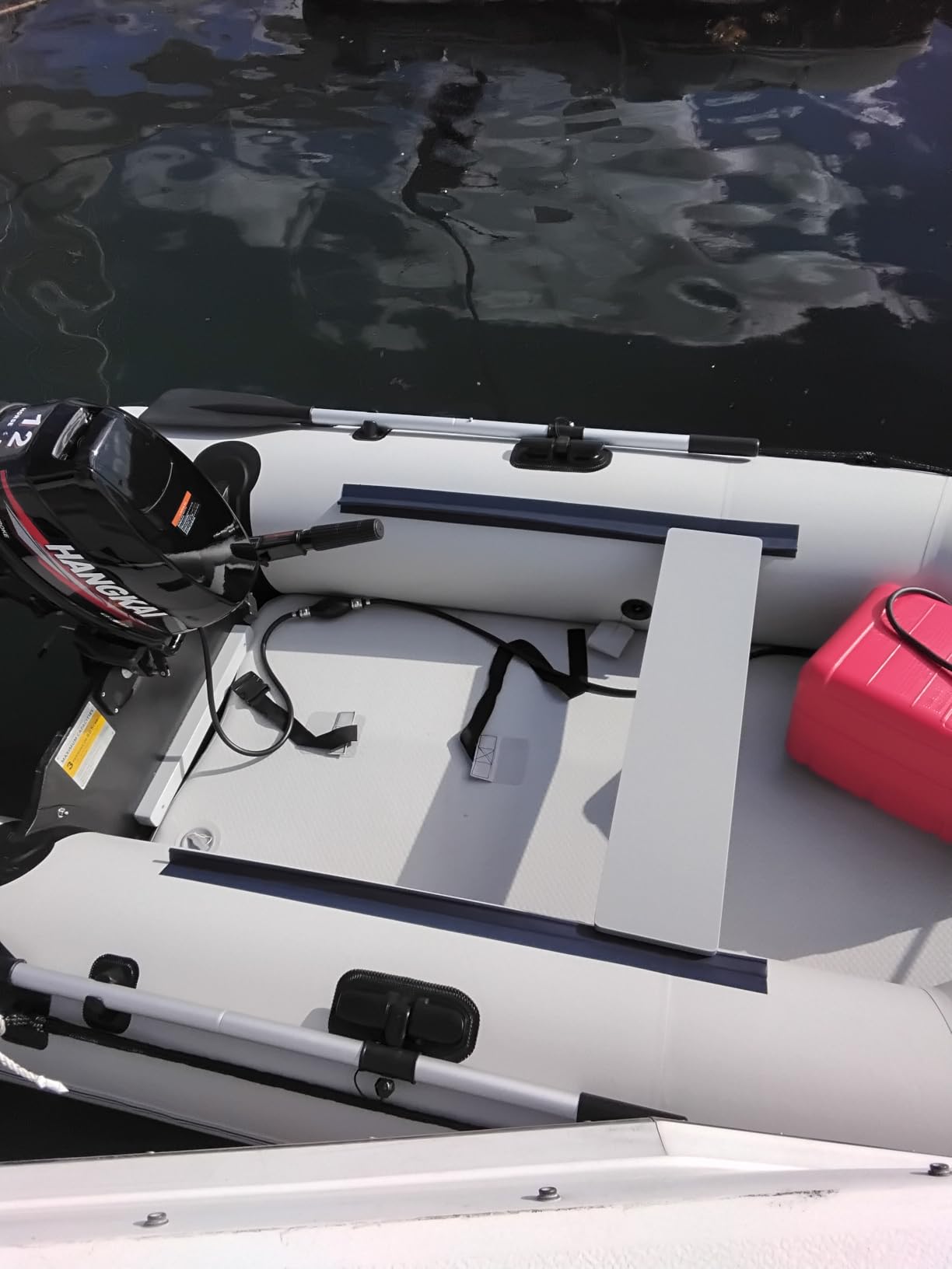 10ft Inflatable Dinghy Boat for Adult with Drop-Stitch Floor 3-4 Person Inflatable Raft with Oars & Carry Bag Heavy-Duty Motor Mount Ready for Fishing Diving Tender or Recreation USCG Approved customer photo 2