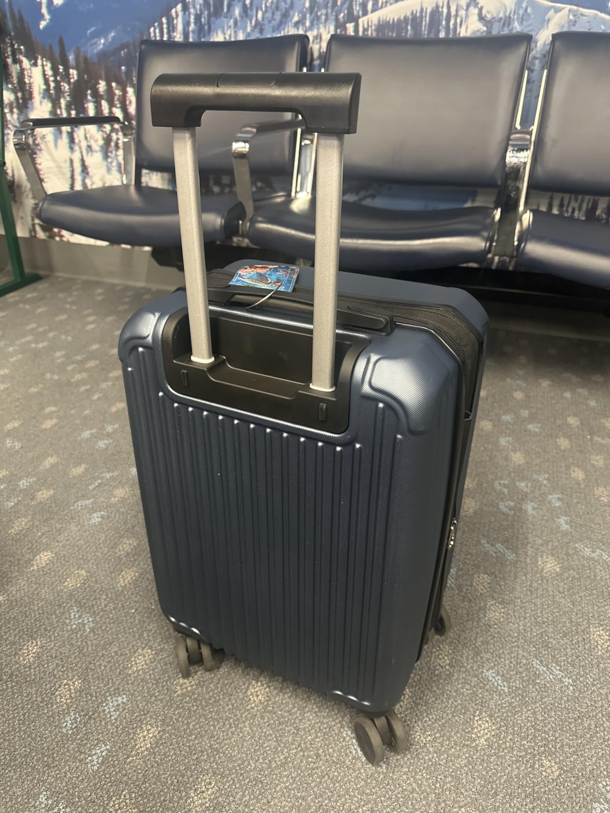 Carry On Luggage 22x14x9 Airline Approved, Durable Hard Shell Carry On Suitcases with Wheels, Expandable Hardside Lightweight Travel Luggage with TSA Lock, Royal Blue customer photo 2