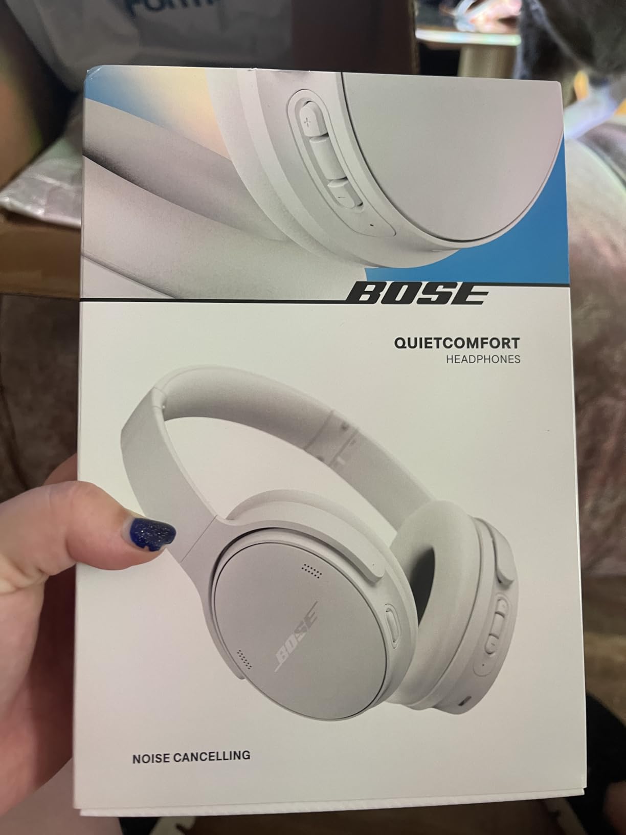 Bose QuietComfort Headphones - Wireless Bluetooth Headphones, Active Over Ear Noise Cancelling and Mic, USB-C Charging, Deep Bass, Up to 24 Hours of Playtime, Ice Blue - Limited Edition Color customer photo 2