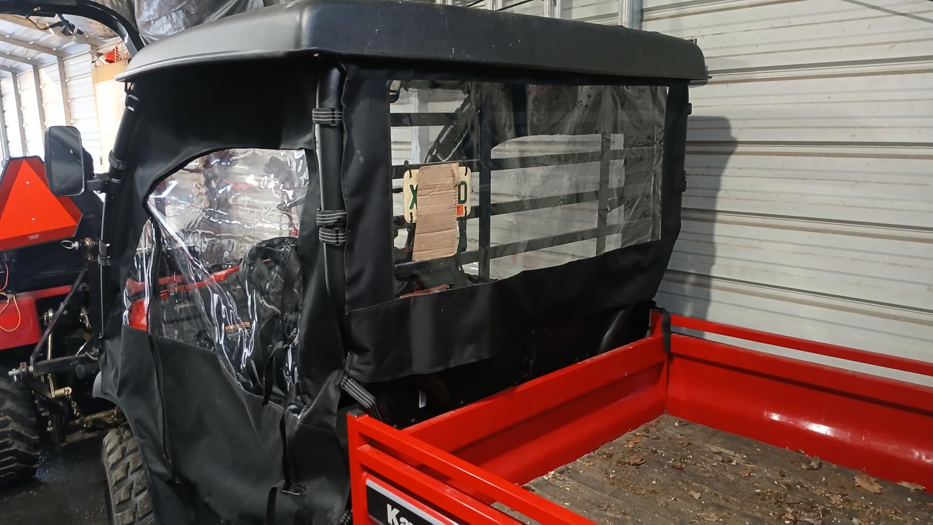 Soft UTV Cab Enclosure Side Doors Compatible with Kawasaki Mule 600,610,610 4x4,610 4x4 XC (2015 & Older) Left & Right full Doors with Zipper-open Window Waterproof All Weather Protection customer photo 2