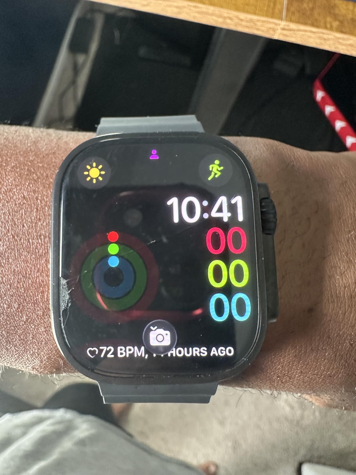 Apple Watch Ultra 3 [GPS + Cellular 49mm] Running & Multisport Smartwatch w/Rugged Titanium Case w/Anchor Blue Ocean Band customer photo 2