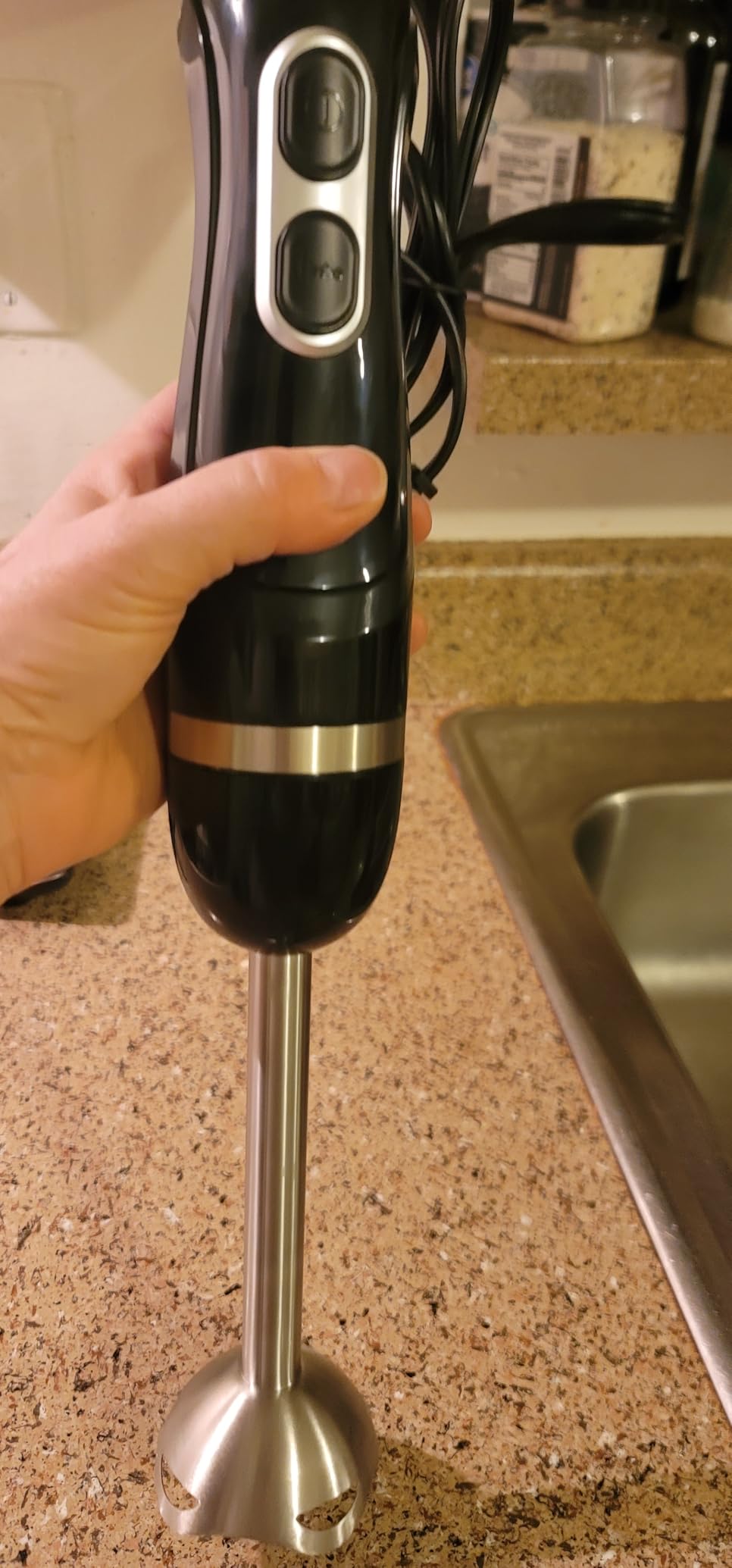 Turelar Immersion Blender Handheld, Corded Electric Blenders Portable Stick Mixer with 2 Mixing Speed and Stainless Steel Blades Emulsifier for Effortless Blending Soup, Smoothies, Puree or Baby Food customer photo 1