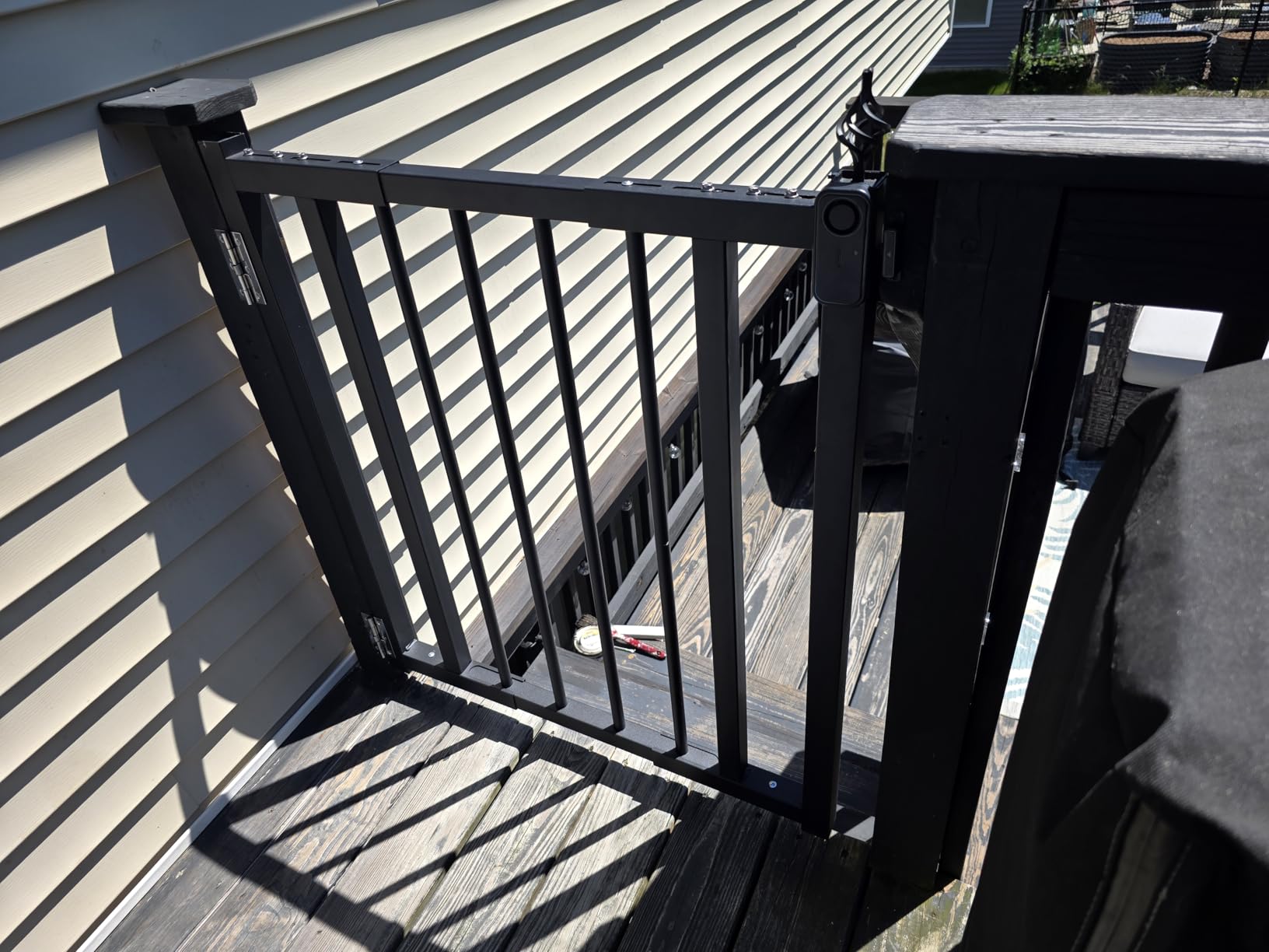 Heavy-Duty Deck Gates Outdoor with Latch, No Cutting Required (37