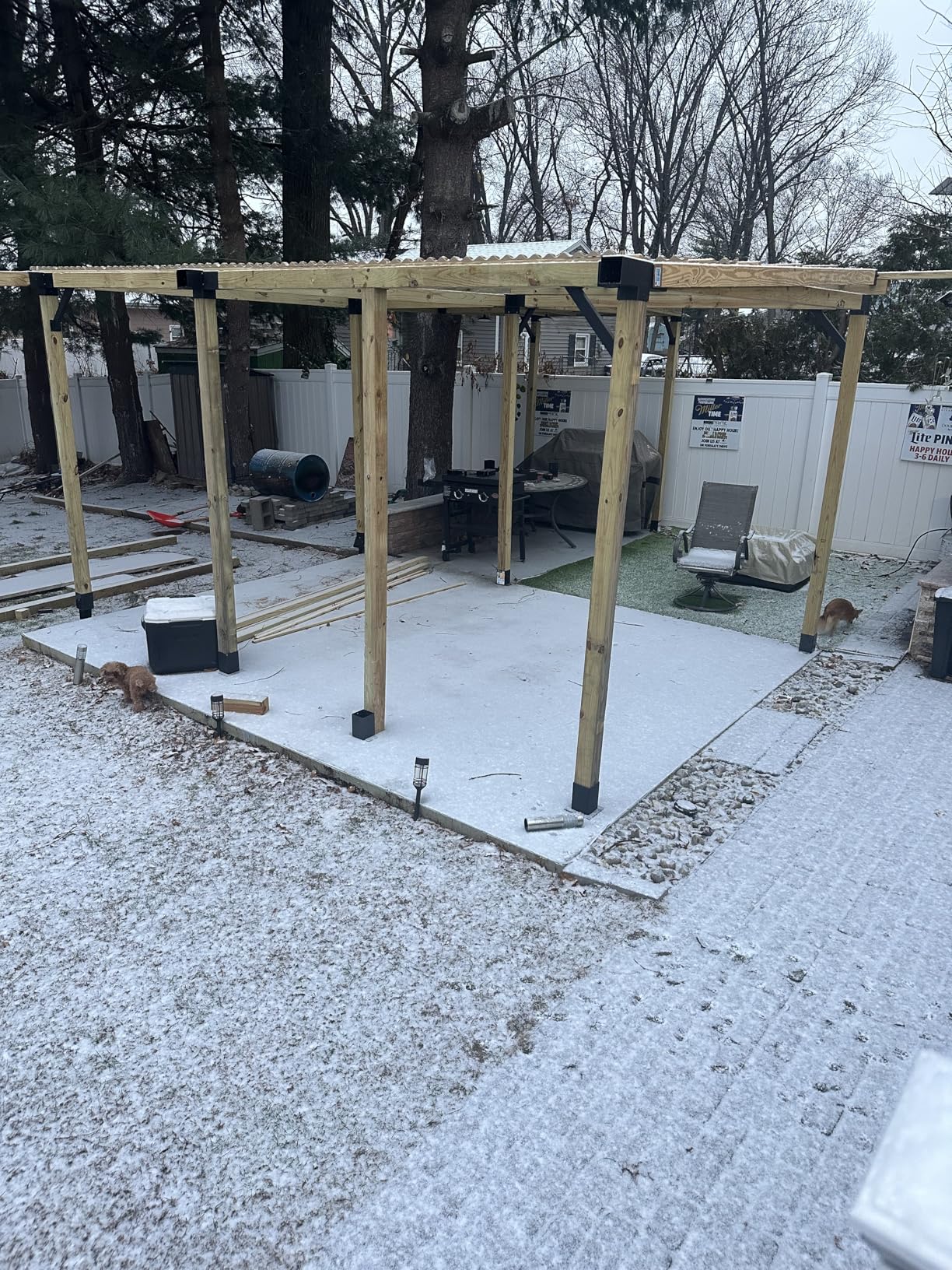 20PCS Metal Roofing Panels, Corrugated Galvanized Roof Panels, Waterproof Metal Siding Panels with 120 Pcs Steel Screws for Pergola, Gazebo, Shed, Garages, Stables and Mobile Homes - Brown customer photo 1