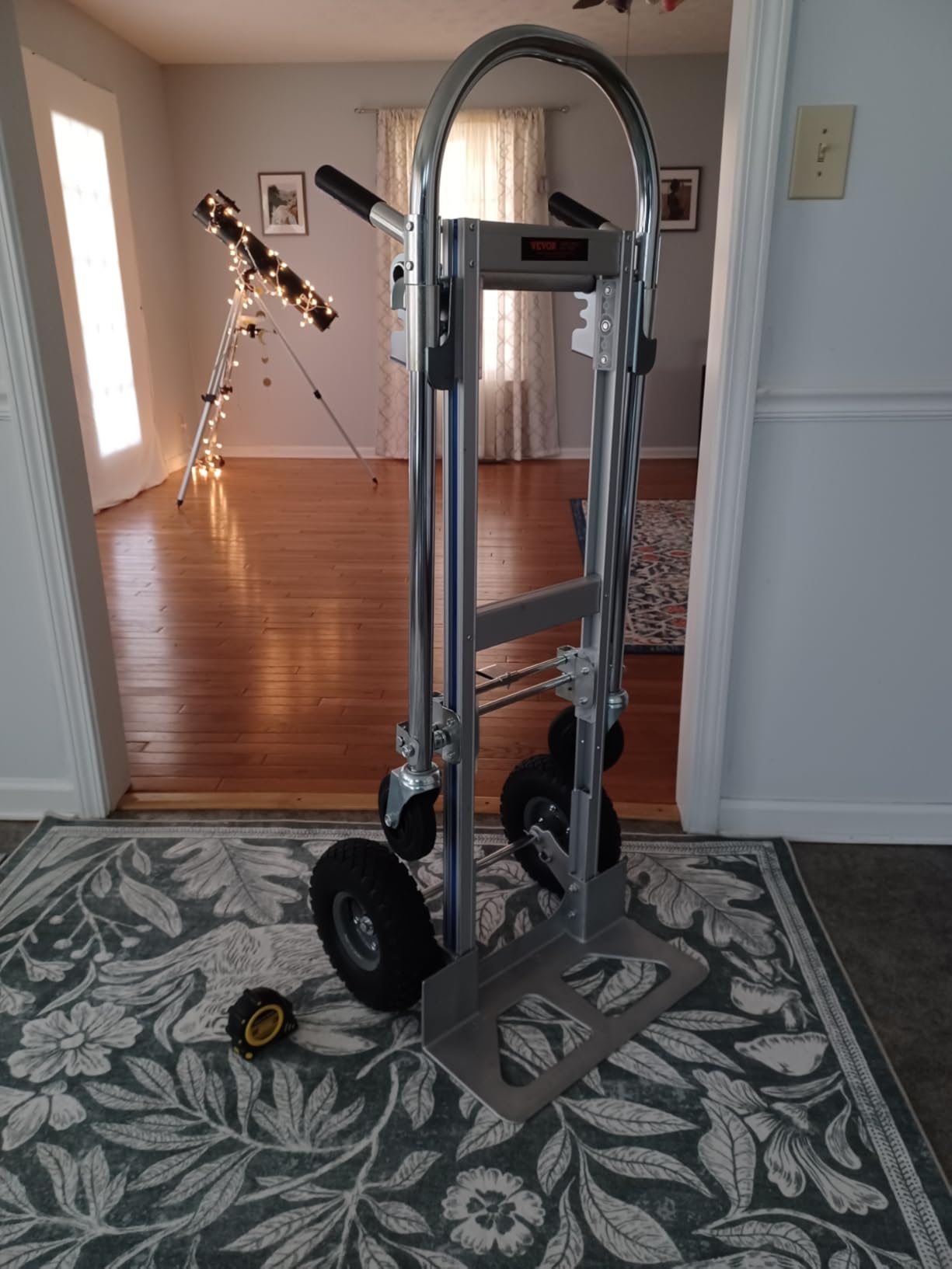 VEVOR 4 in 1 Hand Truck, 1000 lbs Load Capacity for 4-Wheel Mode, Convertible Hand Truck Dolly with Non-Slip Handle & Wheels, Aluminum Alloy Portable Trolley Dolly for Moving Home, Office, Warehouse customer photo 2