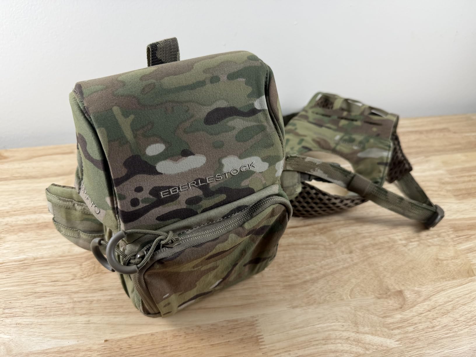 Eberlestock Bravo Modular Bino Pack - Magnetic-Free Hunting Binocular Harness with Quiet Shock Cord Closure, MOLLE Compatible, Breathable Air-Mesh Straps, Military Green, Large customer photo 2