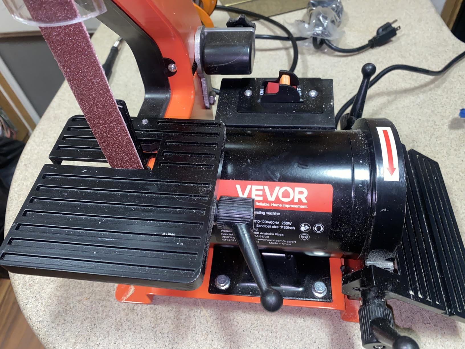 VEVOR Professional Belt Sander with Stand, 9