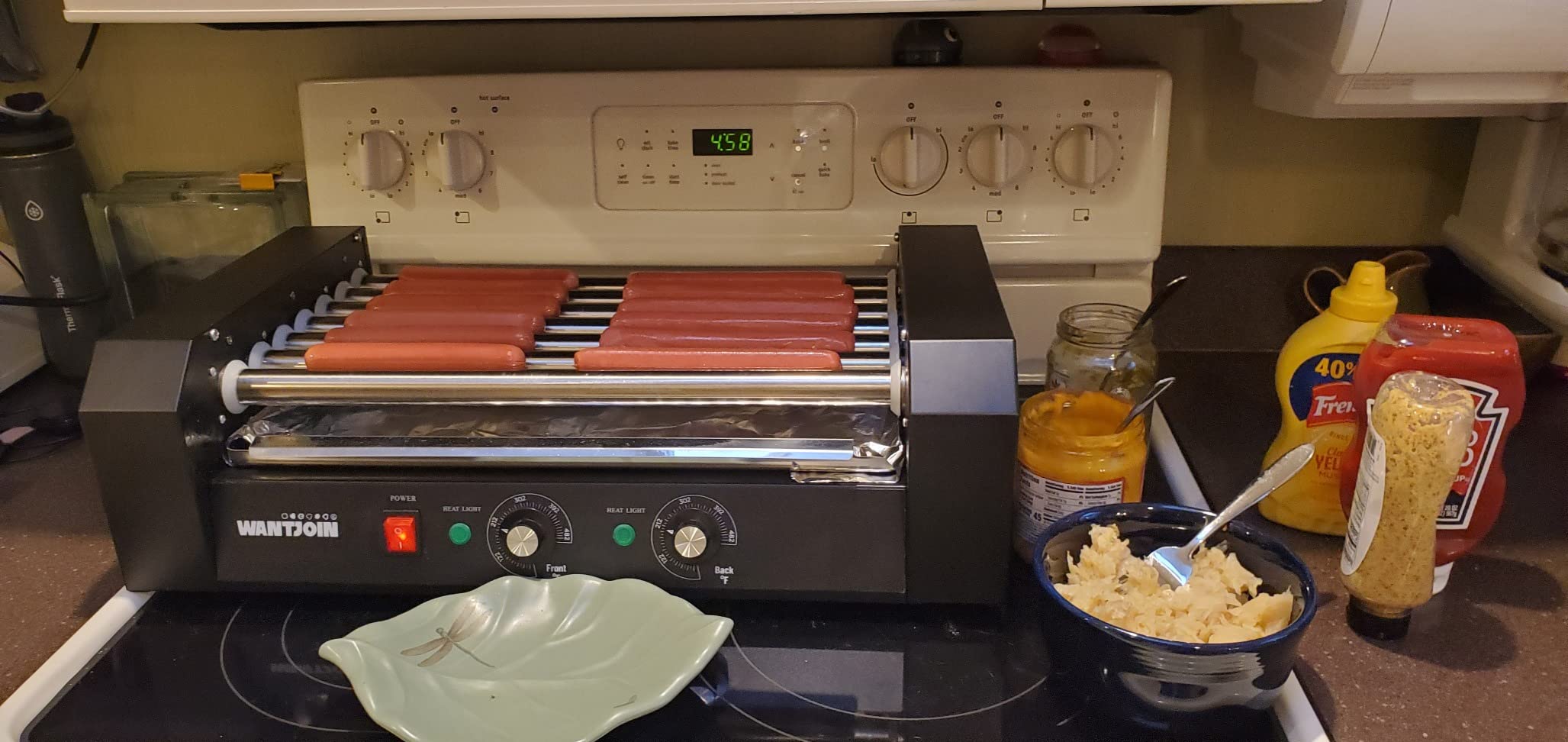 WantJoin Commercial Hot Dog Steamer - 38QT/36L Electric Hot Dog Steamer and Bun Warmer, Stainless Steel Hot Dog Cabinet with Tempered Glass 200-275 Sausages & 40-45 Buns customer photo 2