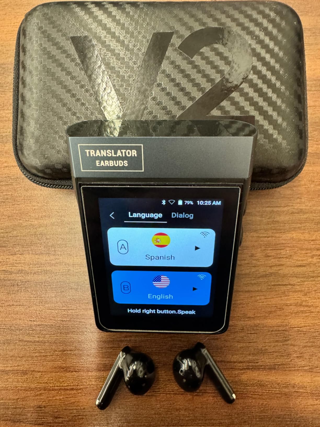 V2 - AI Translator Device with Earbuds | Real-Time Two-Way Voice & Camera Translation | 144 Languages | Built-in ChatGPT | No Subscription | Travel, Business, Education customer photo 1