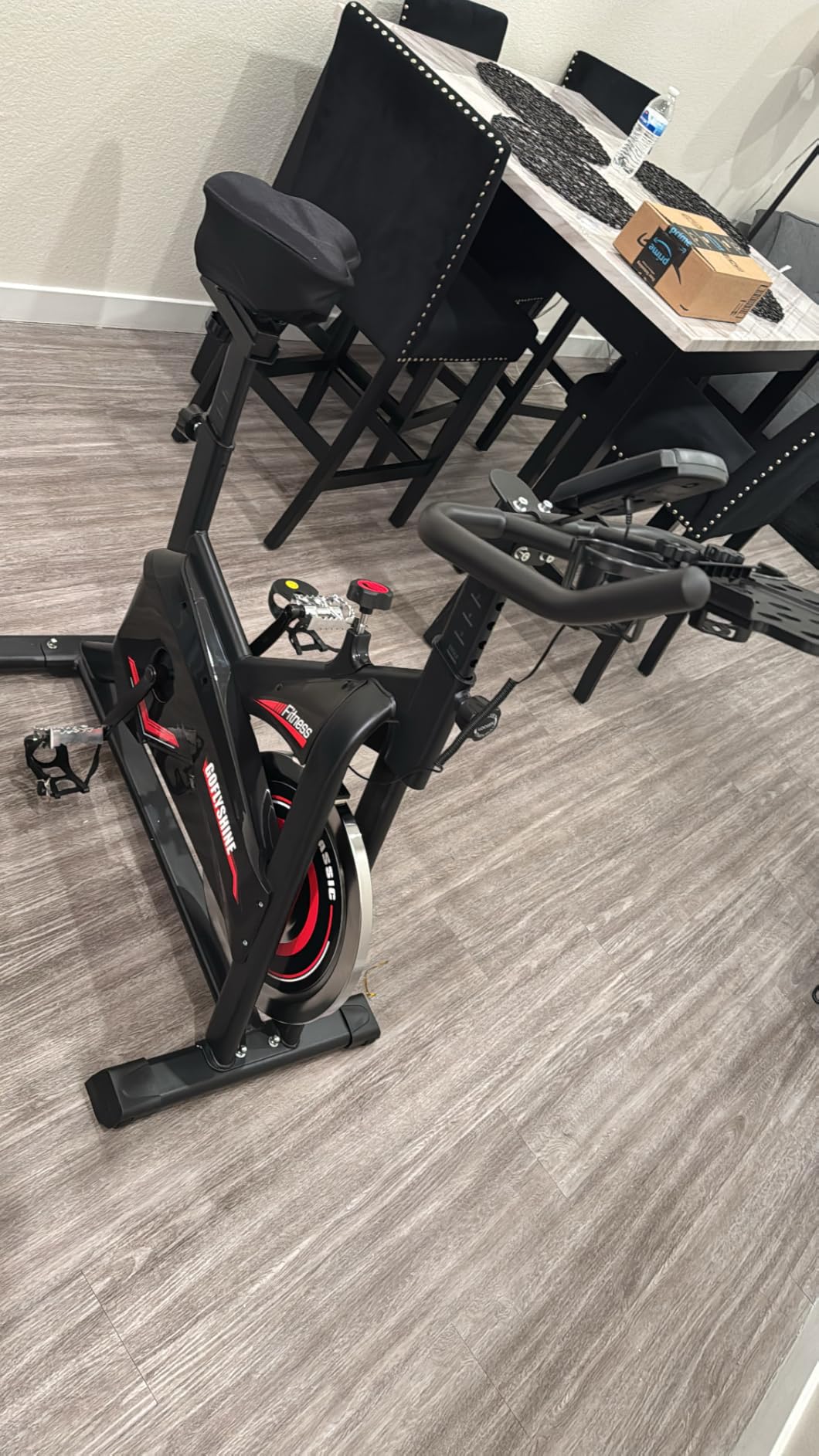 Exercise Bikes Stationary, Exercise Bike for Home Indoor Cycling Bike for Home Cardio Gym, Workout Bike with Mount & LCD Monitor, Silent Belt Drive customer photo 1