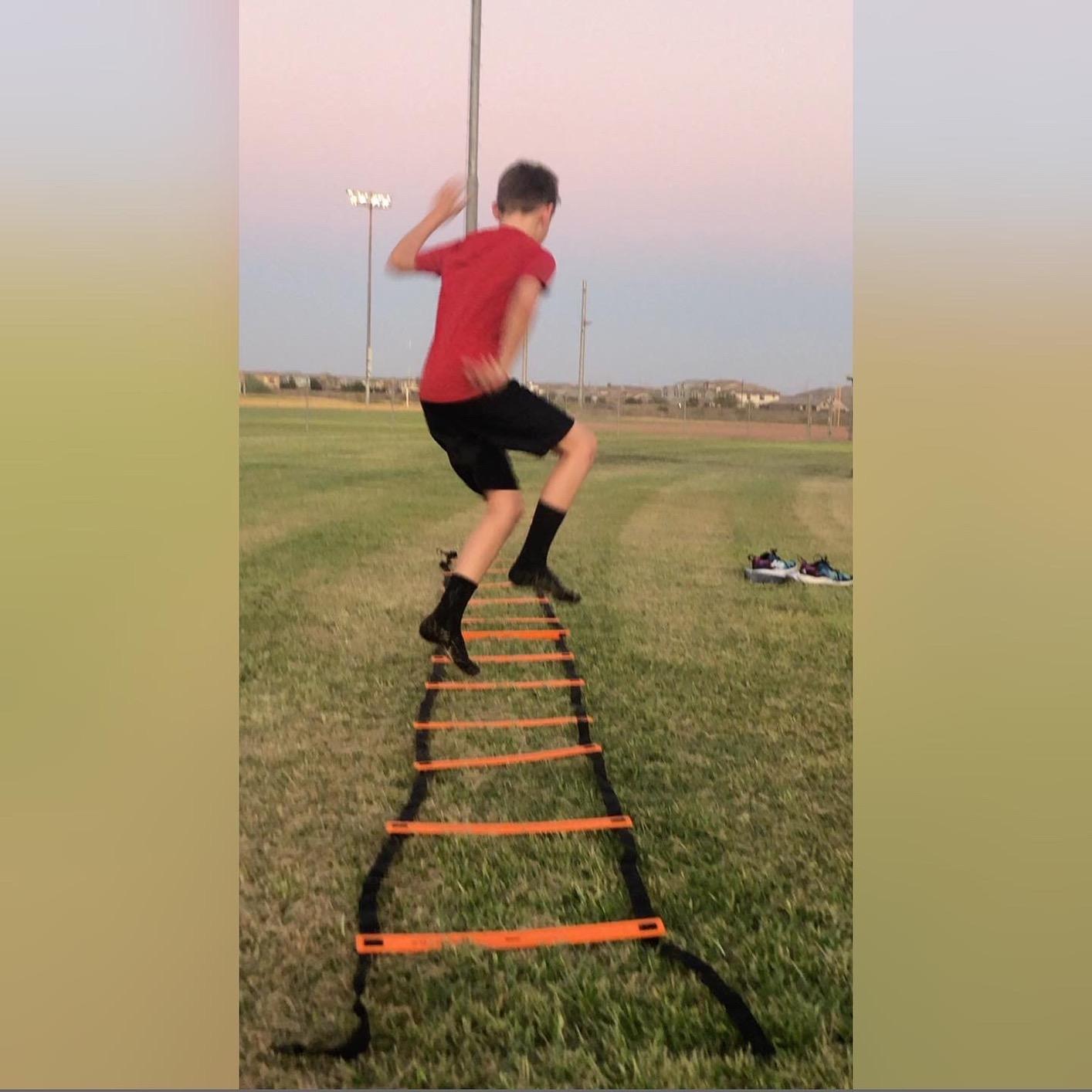 Agility Ladder Set, 12-Rung Speed Ladder + Training Cones, Soccer Training Equipment, Footwork Drills Kit customer photo 1