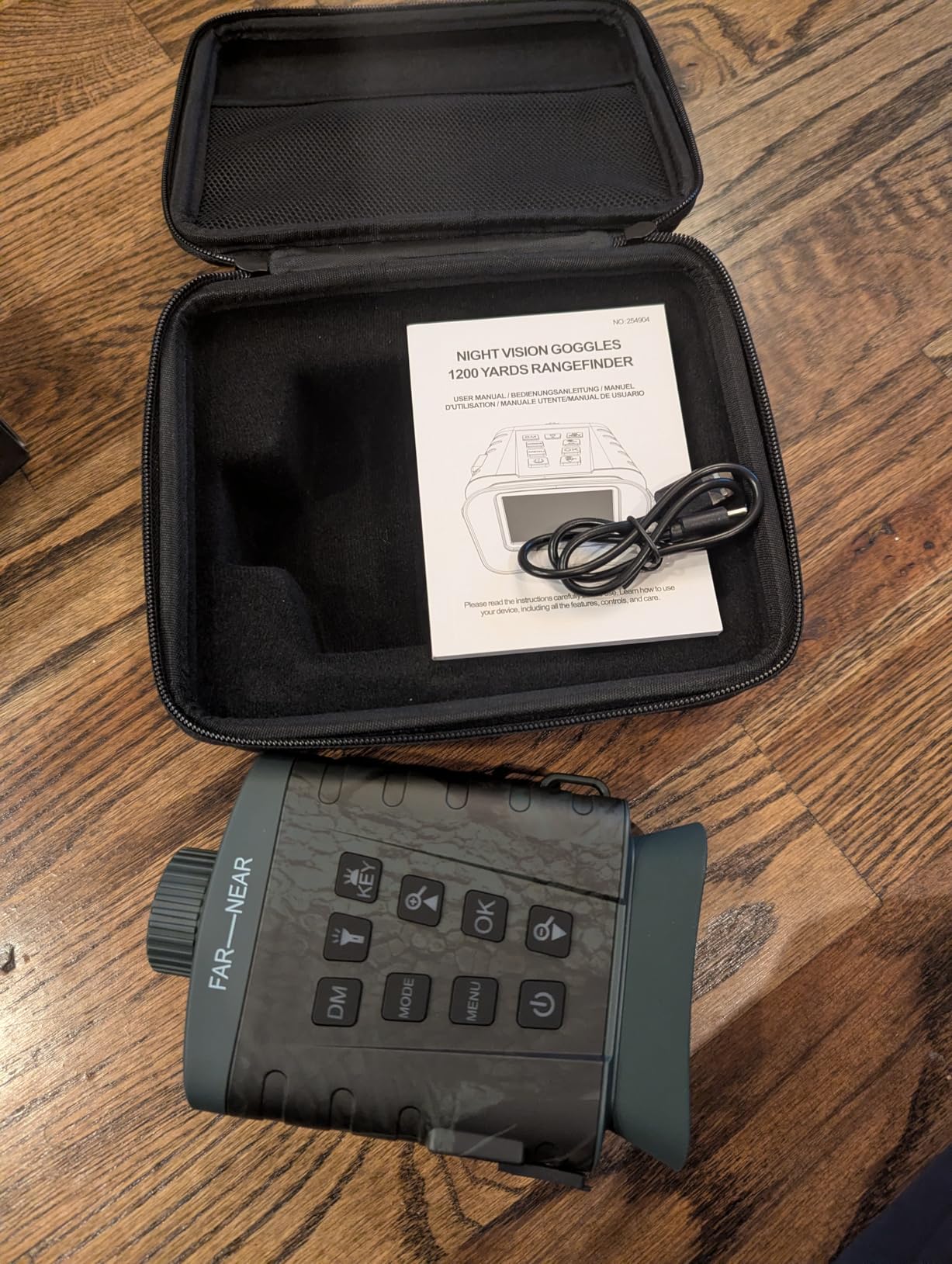 Night Vision Goggles with Rangefinder - 4K Video, 18X Zoom Night Vision Binoculars, 5000mAh Rechargeable, 64GB Card, 1200yd Rangefinder & 1968ft Night Vision - for Security, Wildlife Observation customer photo 1