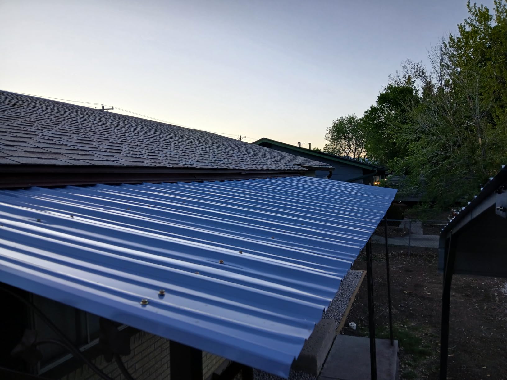 NeatiEase 20 Pcs Metal Roofing Panels, 6.1 Feet Corrugated Galvanized Roofing Panels Metal Siding Panels with Steel Screws for Pergola, Gazebo, Shed, Outdoor Storage, Chicken Coop, Garages (Black) customer photo 1