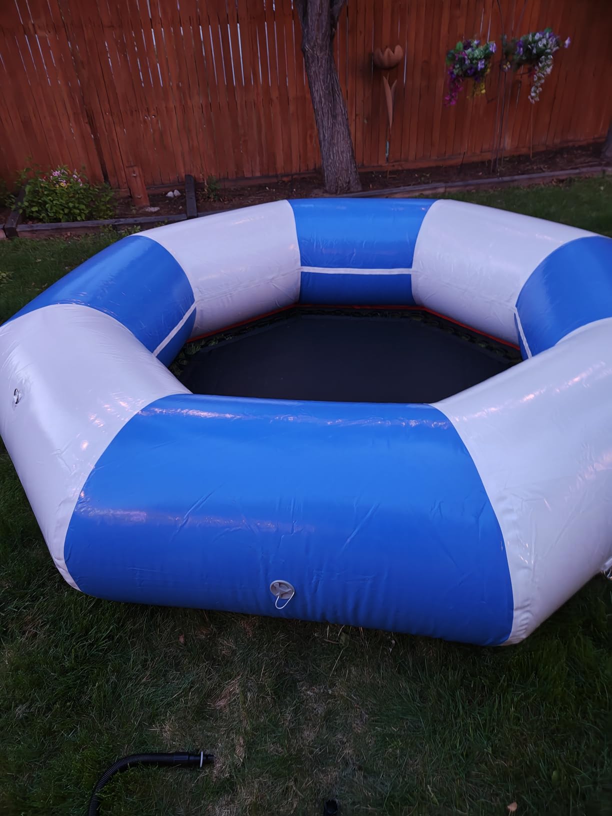 YUMPIE Inflatable Water Trampoline, 12FT Floating Water Bouncer with 3 Platforms, High Elastic Net, Durable PVC, Large Jumping Area with Electric Pump, Recreational Bounce Platform for Kids & Adults customer photo 2