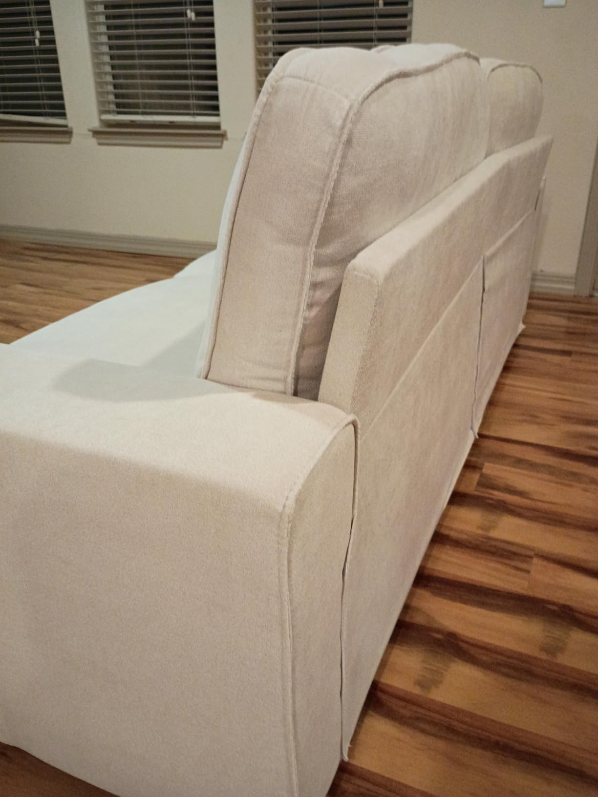 Vesgantti 85'' Chenille Couch for Living Room, 3 Seater Comfy Sofa with Wide Armrest, Thick Spring Cushions, Modern Cloud Couch for Apartment, Office, Bedroom, Small Space, Chenille Beige customer photo 2