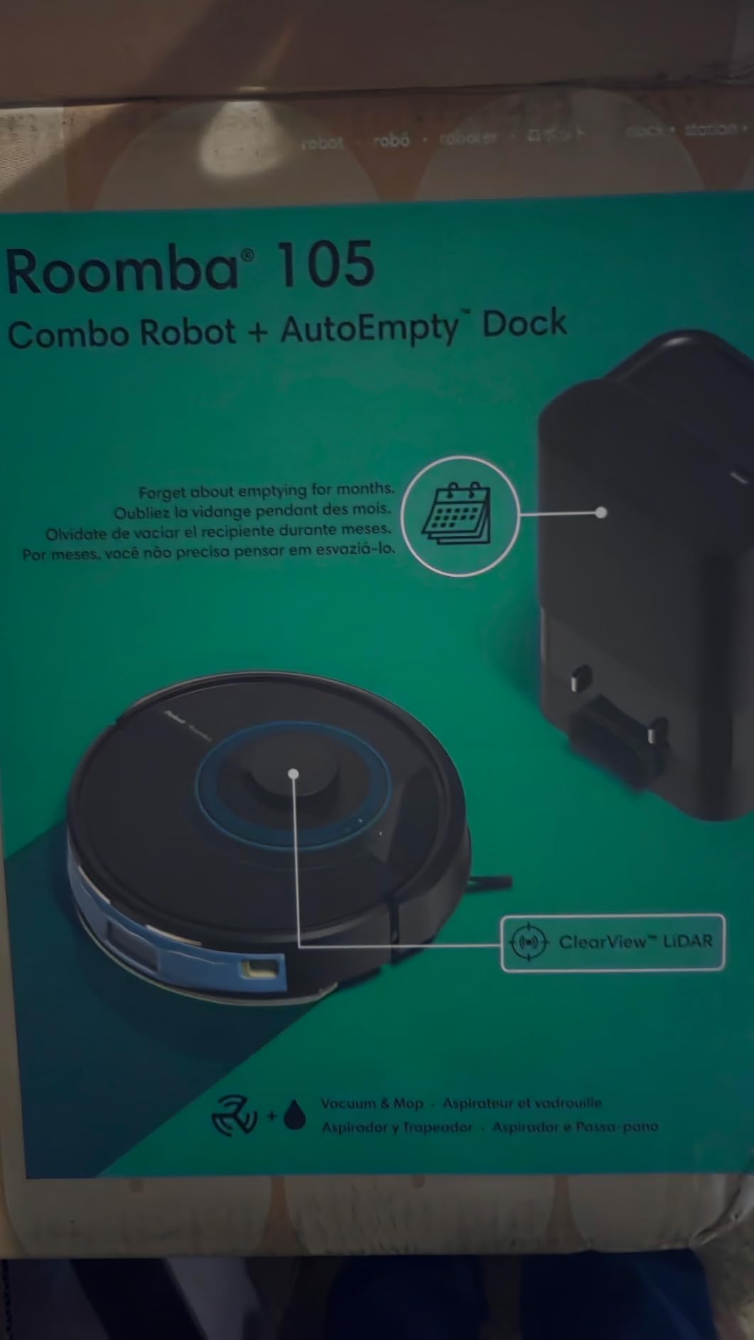 Roomba 105X Combo Robot Vacuum & Mop with AutoEmpty Dock, Self-Emptying for Up to 75 Days, 70x Power-Lifting Suction, Smart LiDAR Mapping, App & Voice Control customer photo 2