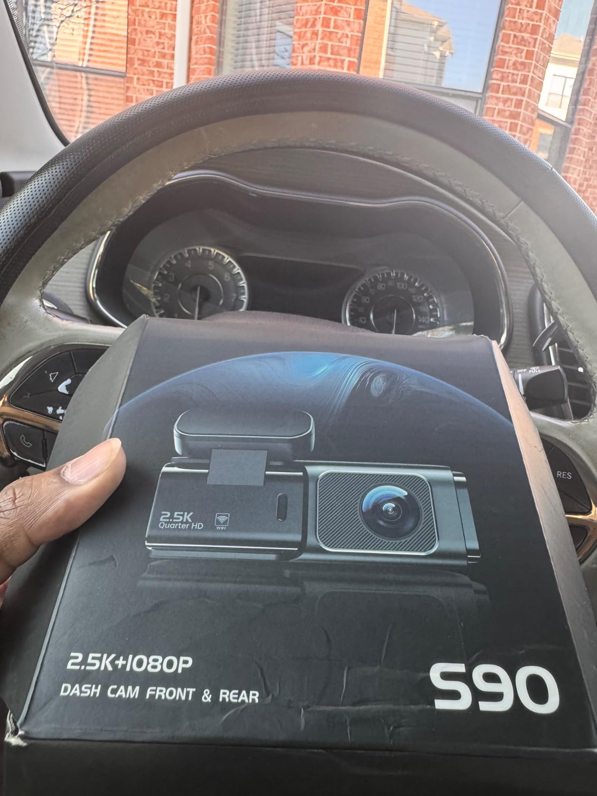 Dash Cam Front and Rear, 4K Ultra HD+1080P Dash Camera for Cars, Built-in Wi-Fi GPS, Included 32GB Card, 2.0'' IPS Screen Mini Car Camera, App, Night Vision, 170°Wide Angle, 24H Parking Mode customer photo 2