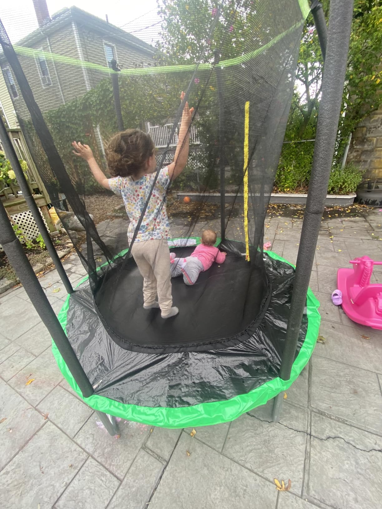 AOTOB 12 FT/14 FT Rectangle Trampoline - Perfect Outdoor Trampolines for Kids - Gymnastics Style Tranpoline with Enclosure & Ladder, Max Load 440 lbs customer photo 2