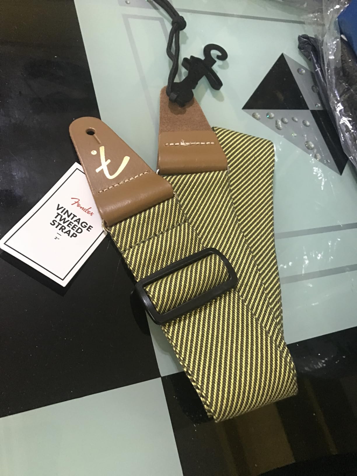 Fender Vintage Tweed Guitar Strap, 2in | Guitar support and instrument security with 44-49.5 inch adjustable length and tweed material customer photo 2