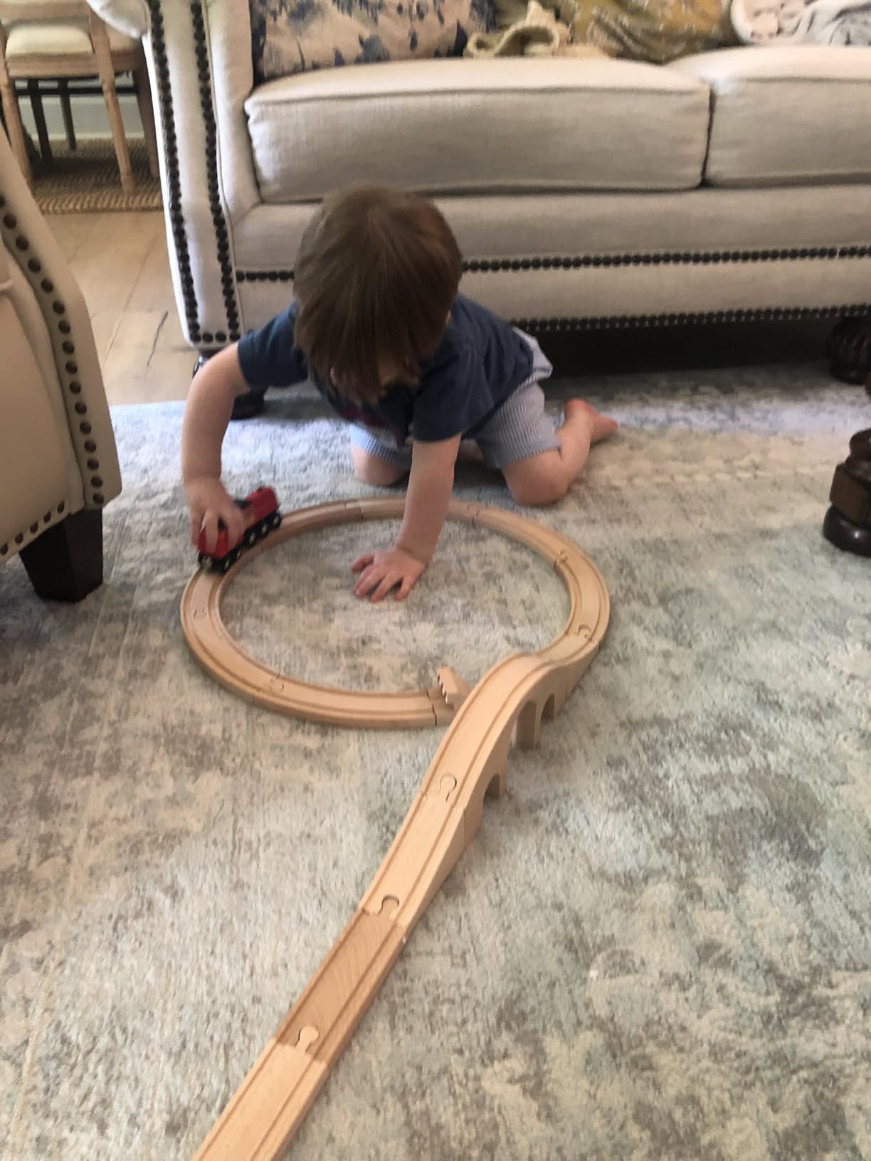 Melissa & Doug Classic Wooden Figure Eight Train Set (22 pcs) customer photo 1