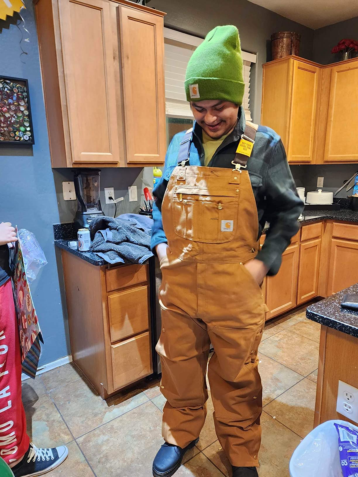 Carhartt Men's Zip To Thigh Bib Overall Unlined customer photo 2