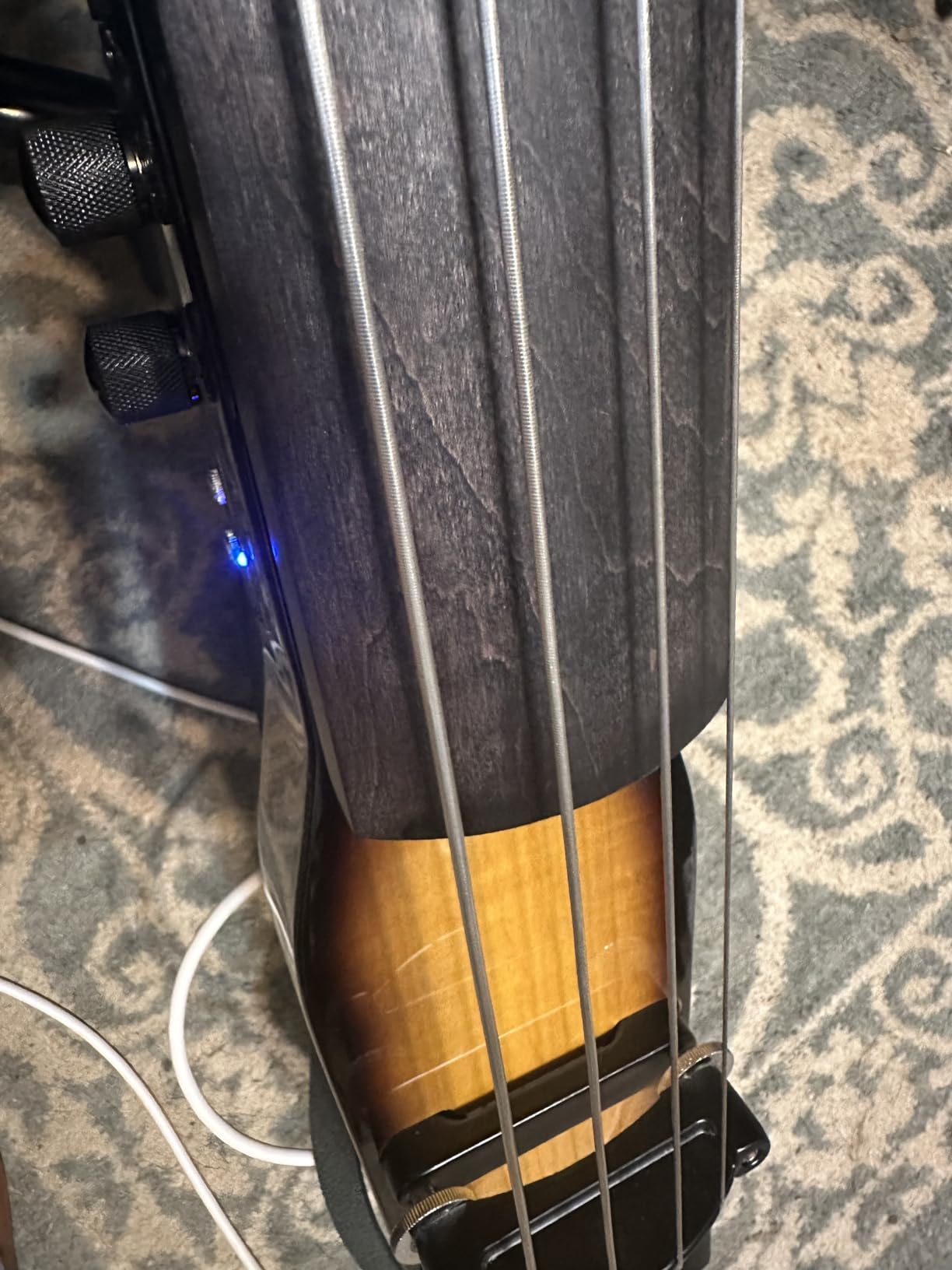 Stagg EDB-3/4 MBK Electric 3/4 Size Double Bass with Gig Bag Included - Metallic Black customer photo 2