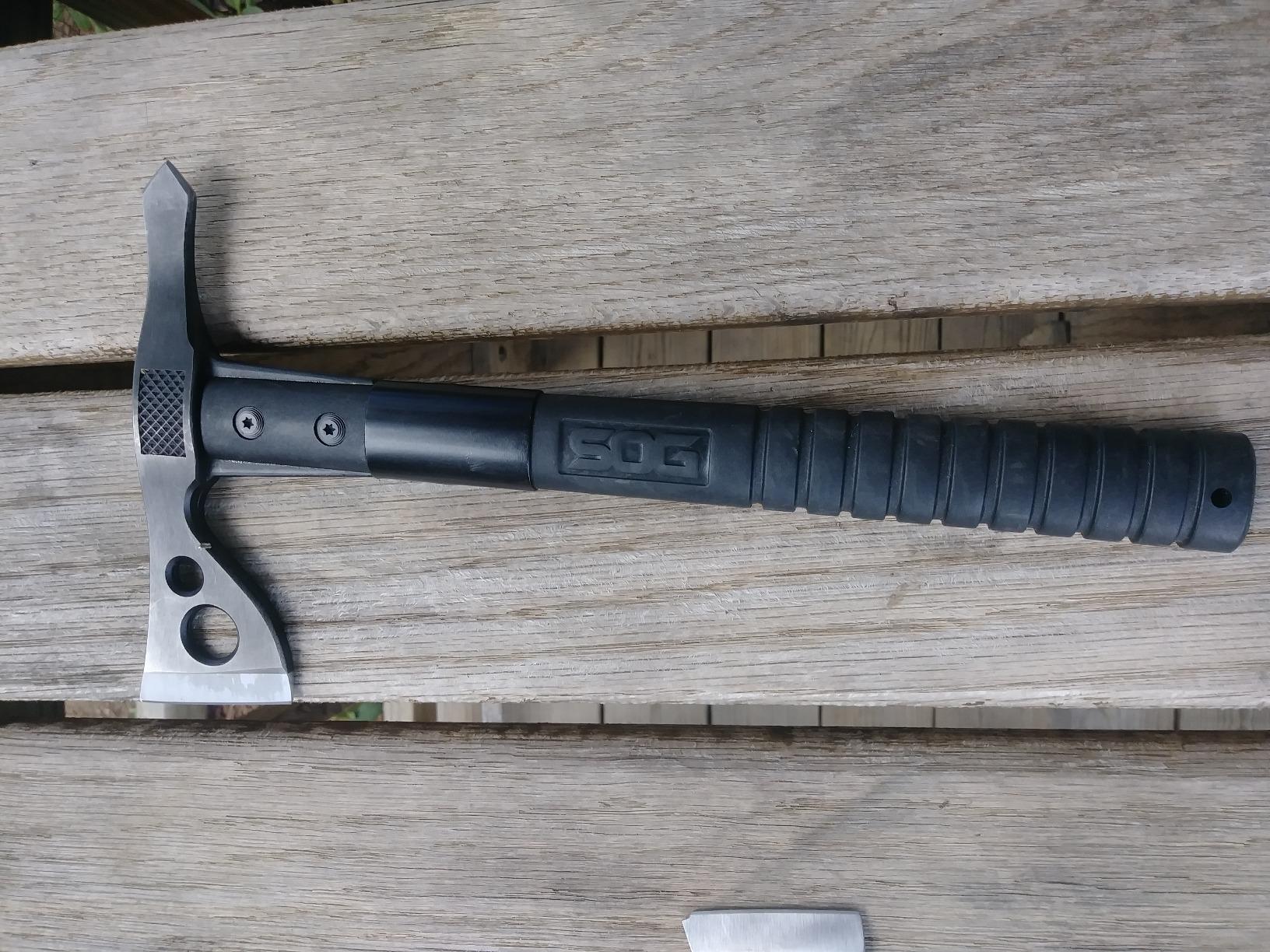 SOG FastHawk- Lighter, Faster, Agile Throwing Hatchet, Versatile Survival Tactical Axe for Competition Throwing and Camping, Hunting and Packing-Black (F06TN-CP) customer photo 2
